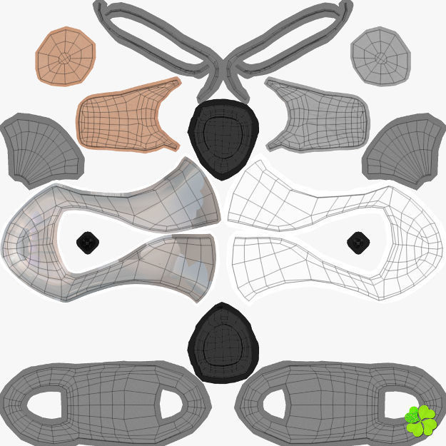 Glass shoes low poly simplified  Low-poly 3D model_35