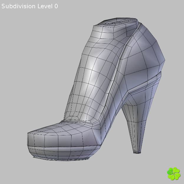 Glass shoes low poly simplified  Low-poly 3D model_25
