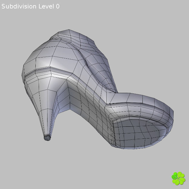 Glass shoes low poly simplified  Low-poly 3D model_29