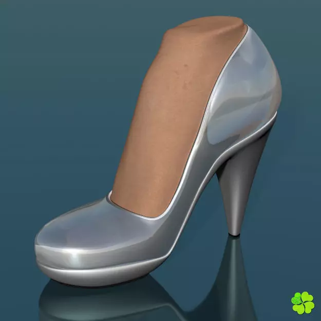 Glass shoes low poly simplified  Low-poly 3D model_0