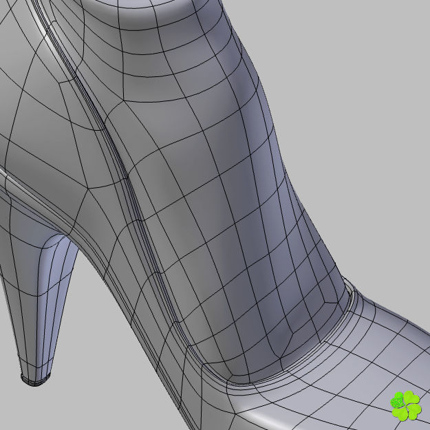 Glass shoes low poly simplified  Low-poly 3D model_32