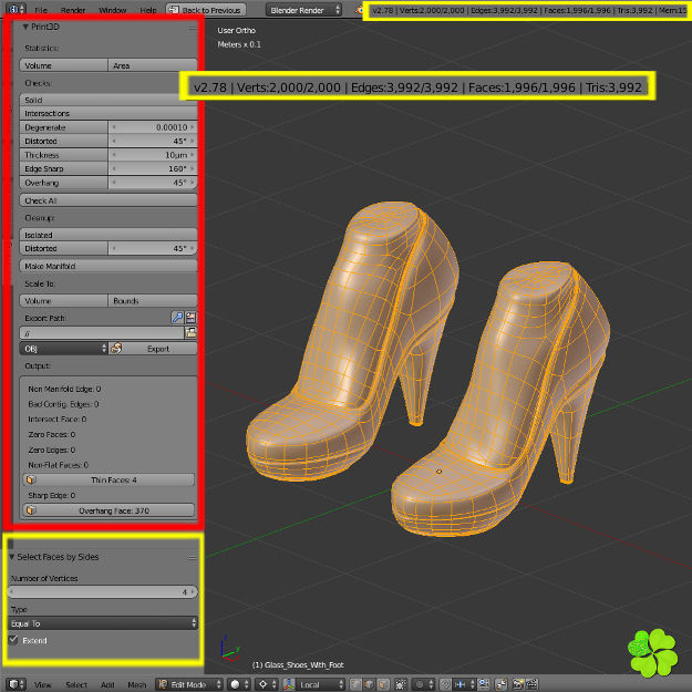 Glass shoes low poly simplified  Low-poly 3D model_34