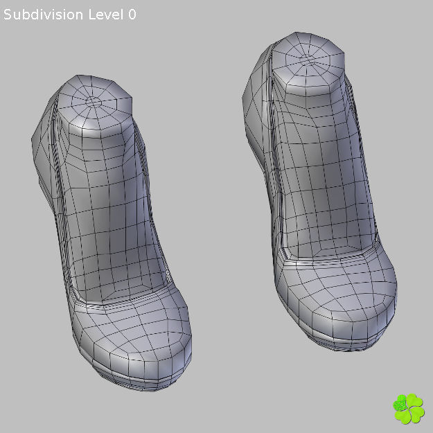Glass shoes low poly simplified  Low-poly 3D model_31