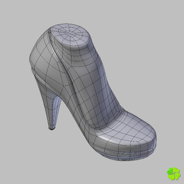 Glass shoes low poly simplified  Low-poly 3D model_22