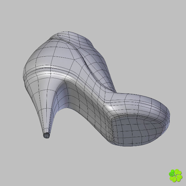 Glass shoes low poly simplified  Low-poly 3D model_28