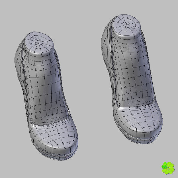 Glass shoes low poly simplified  Low-poly 3D model_30