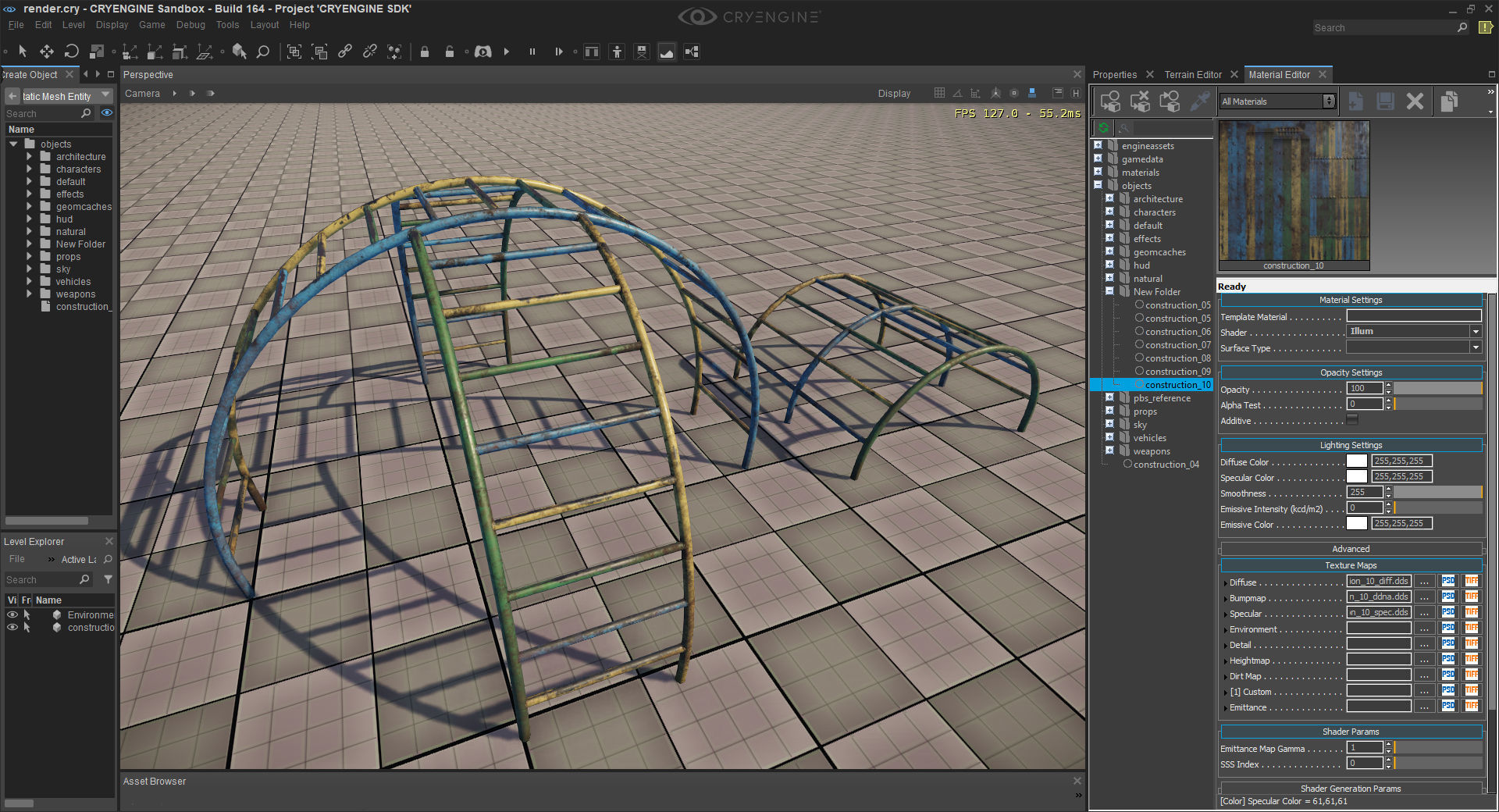 Old Soviet Playground set Low-poly 3D model_54