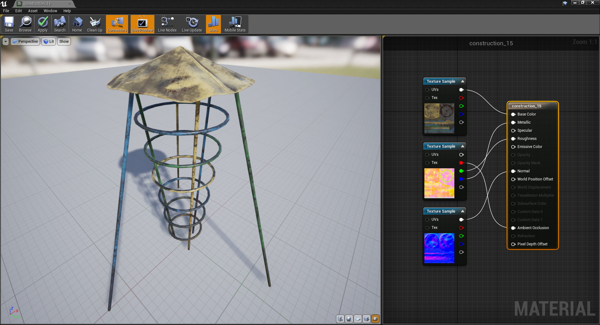 Old Soviet Playground set Low-poly 3D model_84