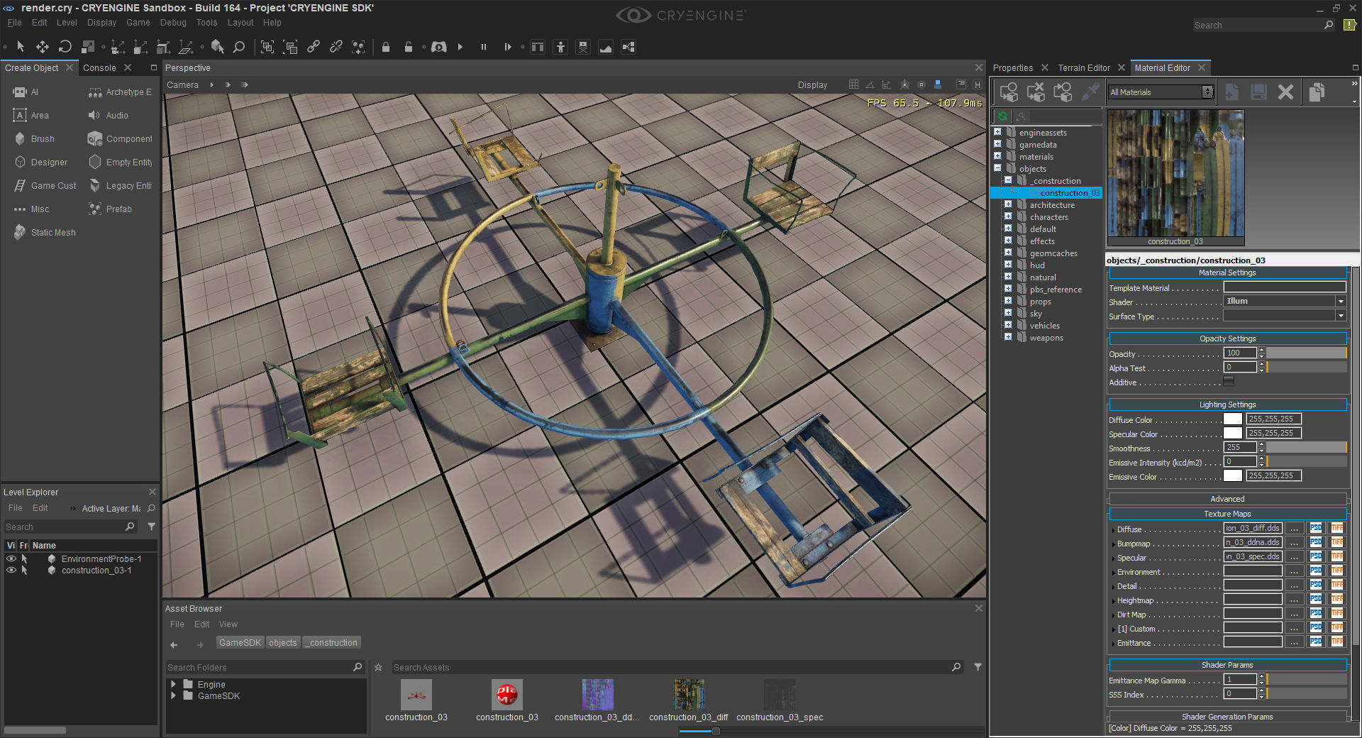 Old Soviet Playground set Low-poly 3D model_14