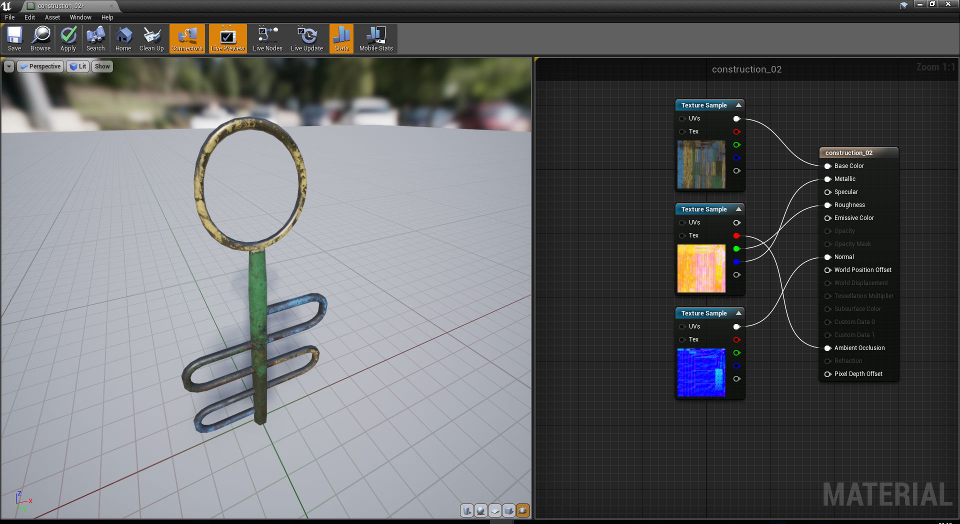 Old Soviet Playground set Low-poly 3D model_10