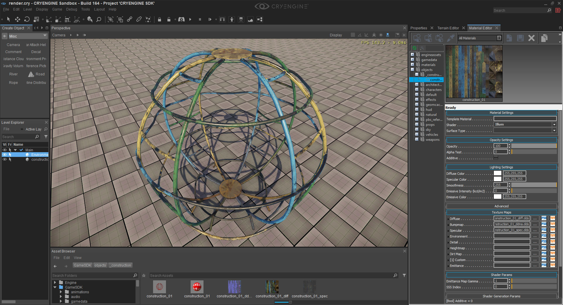 Old Soviet Playground set Low-poly 3D model_2
