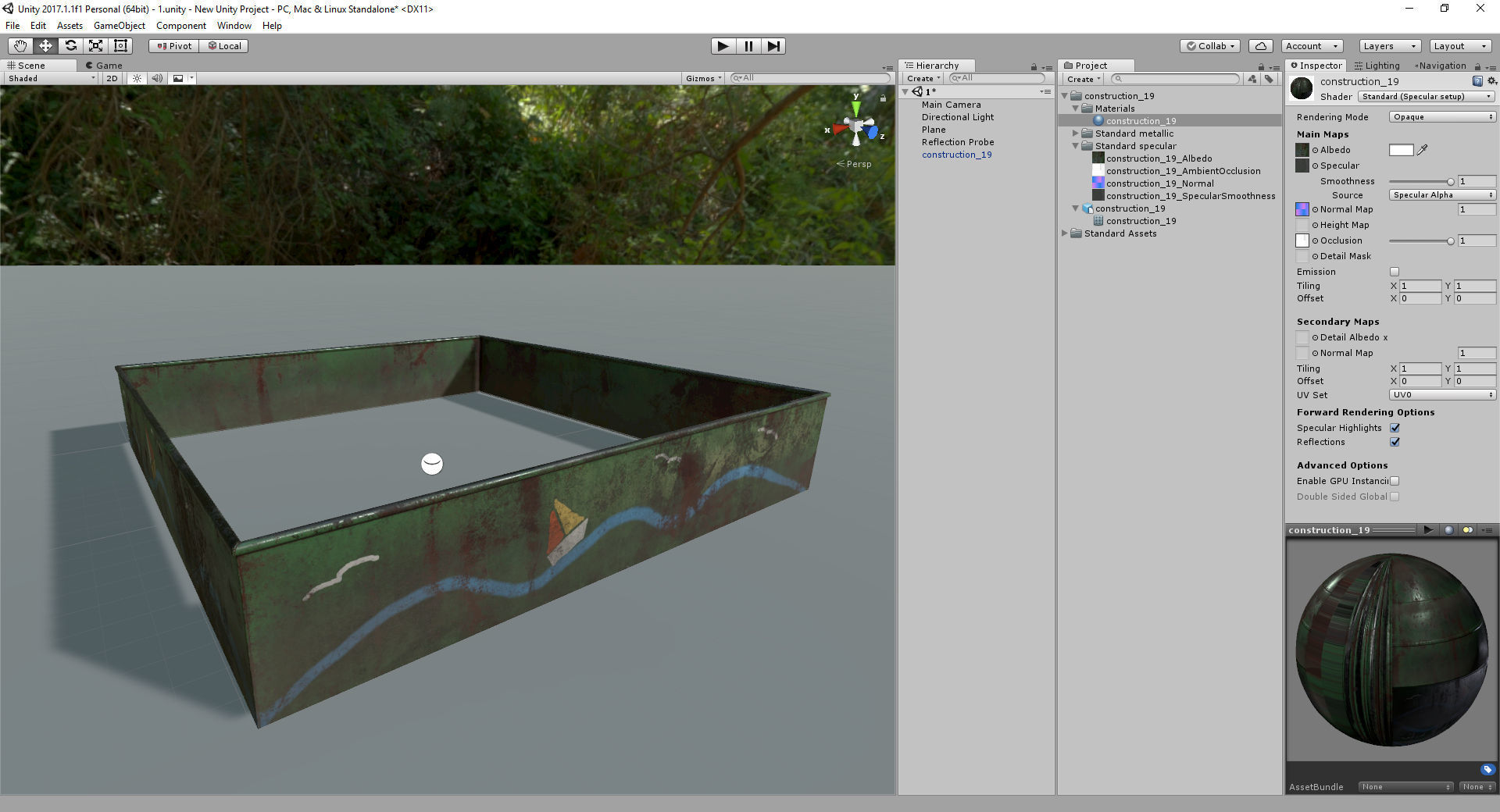 Old Soviet Playground set Low-poly 3D model_108