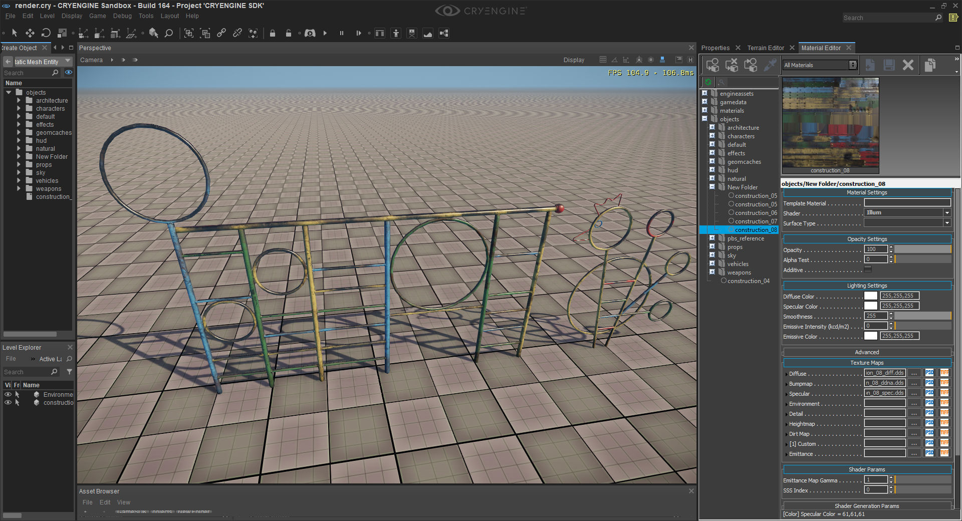 Old Soviet Playground set Low-poly 3D model_42