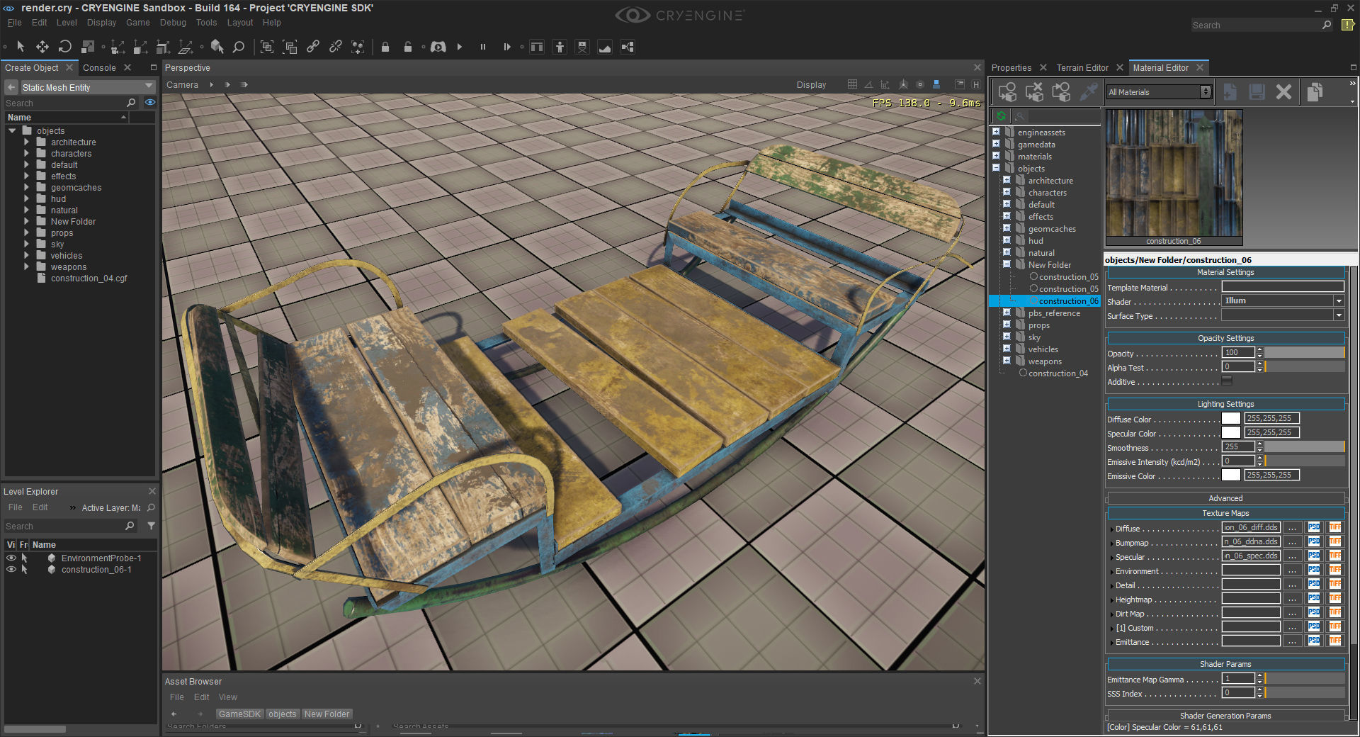Old Soviet Playground set Low-poly 3D model_29