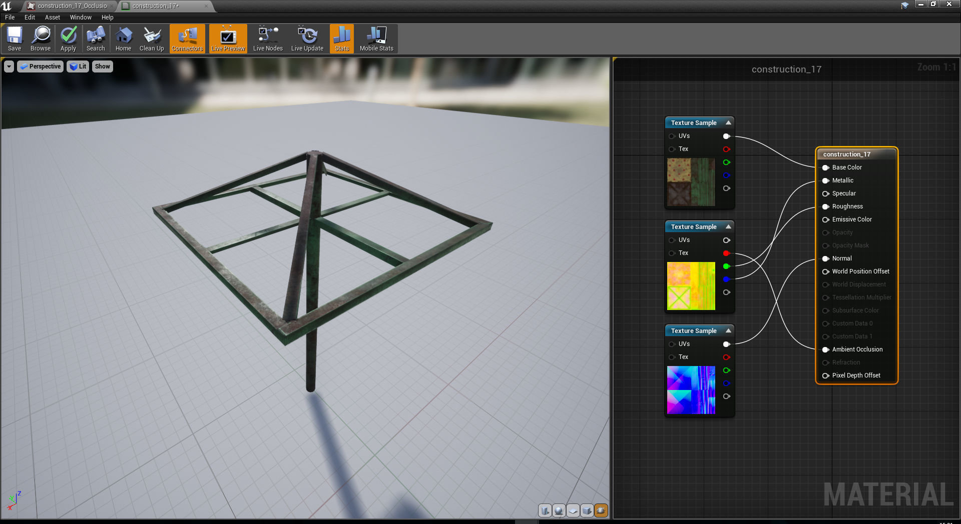Old Soviet Playground set Low-poly 3D model_95