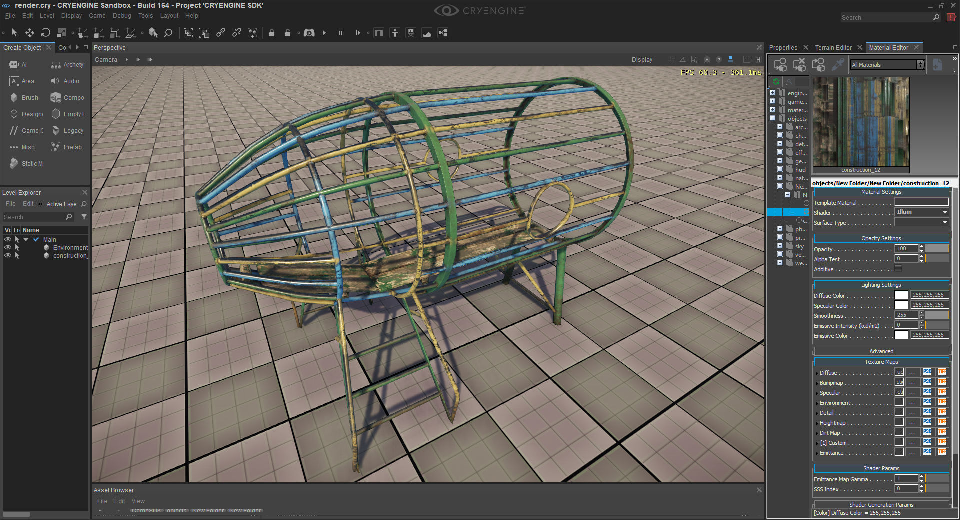 Old Soviet Playground set Low-poly 3D model_66