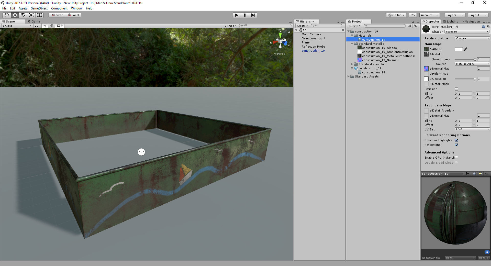 Old Soviet Playground set Low-poly 3D model_107