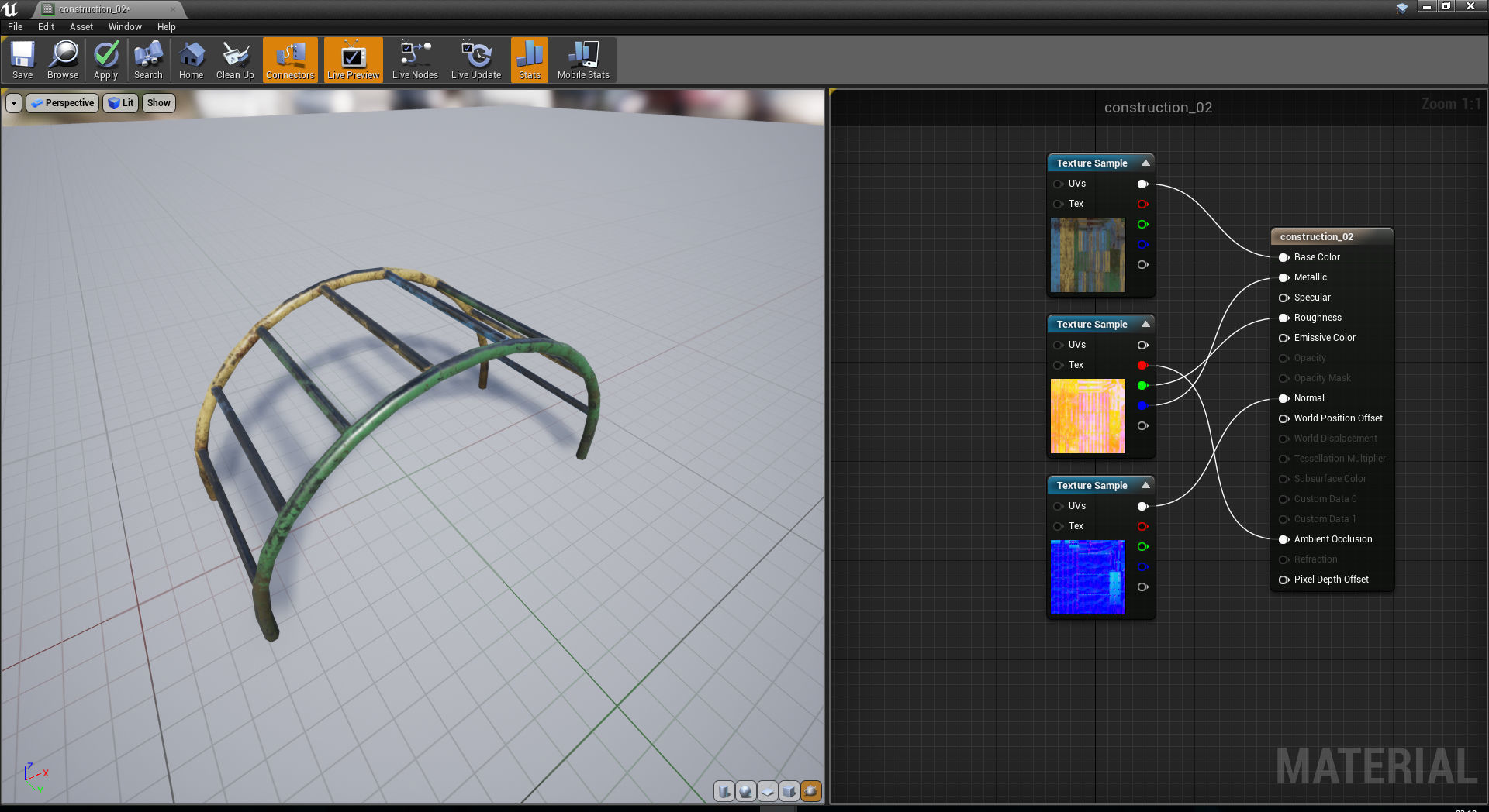 Old Soviet Playground set Low-poly 3D model_9