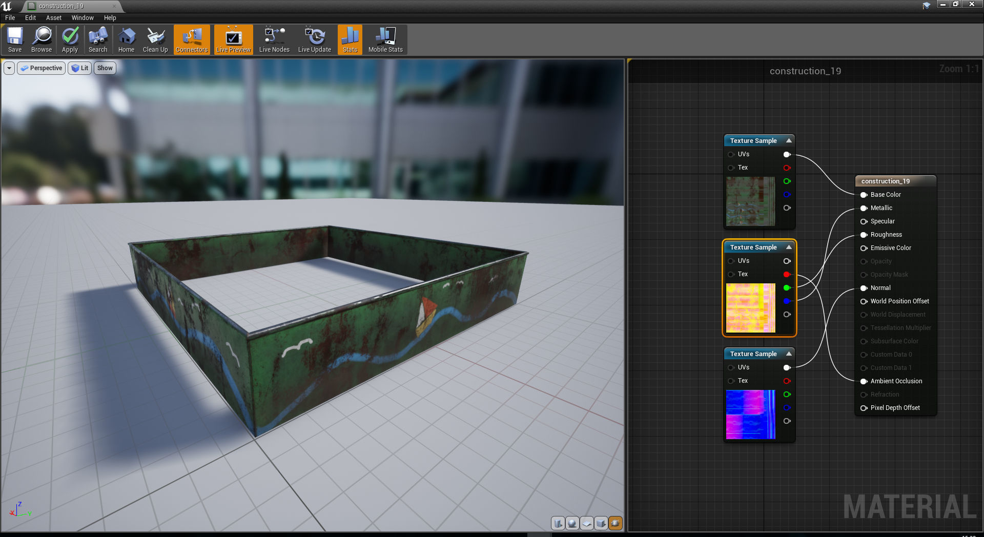 Old Soviet Playground set Low-poly 3D model_106