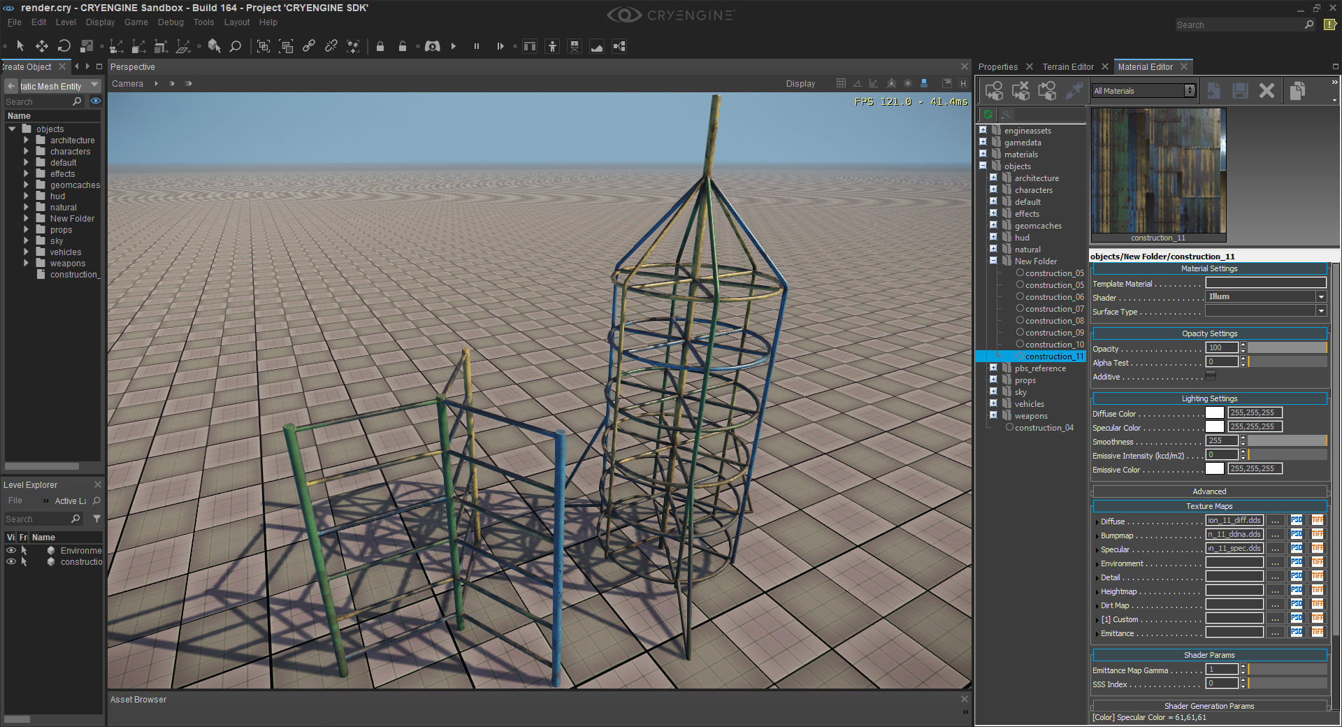 Old Soviet Playground set Low-poly 3D model_60