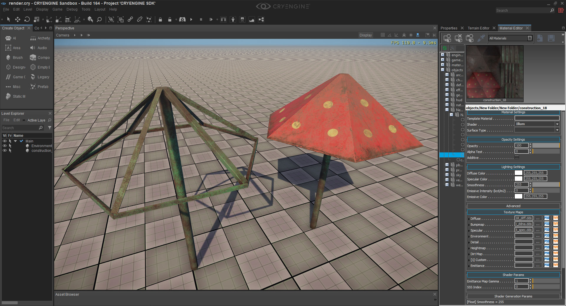 Old Soviet Playground set Low-poly 3D model_99