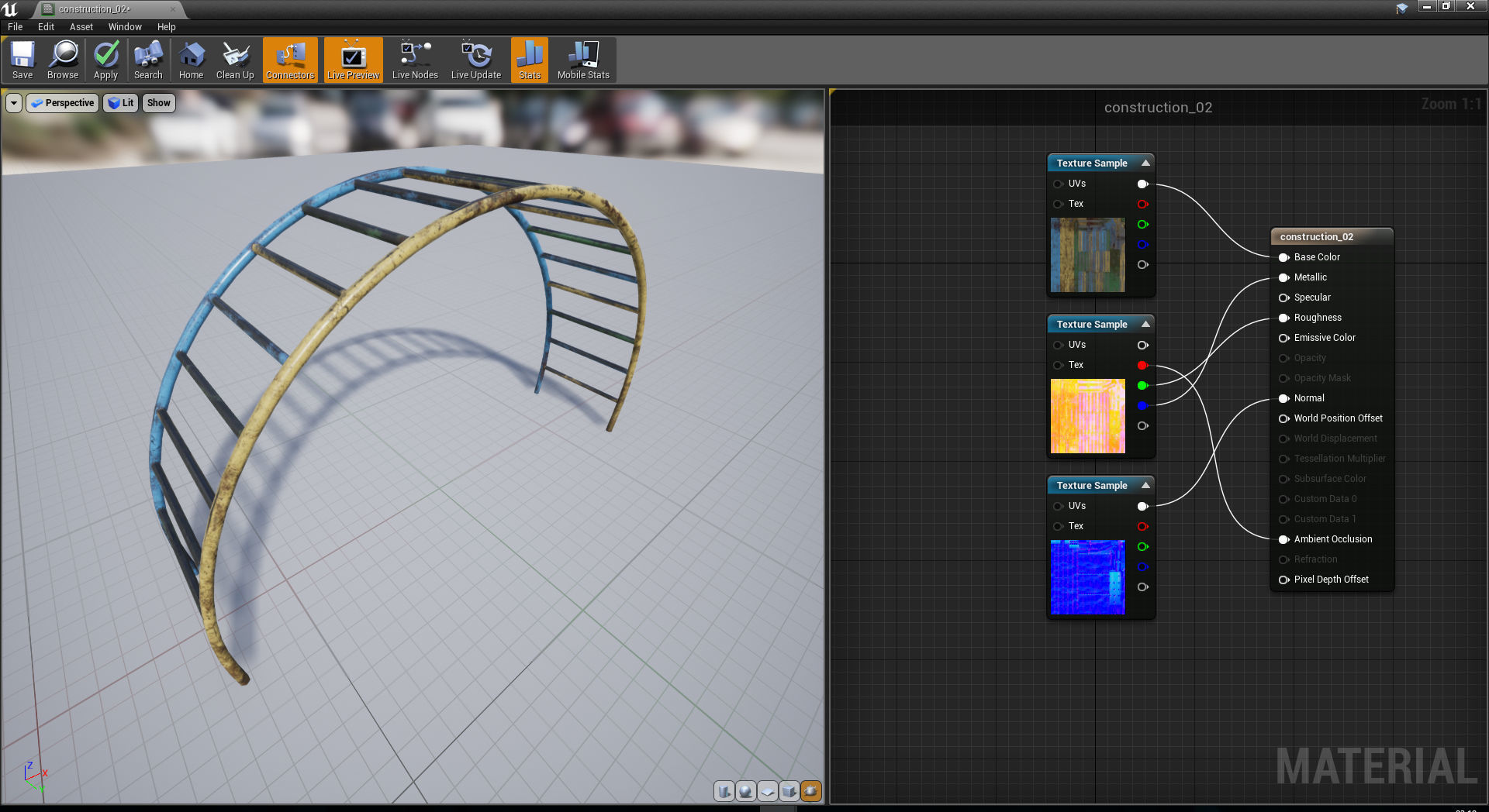 Old Soviet Playground set Low-poly 3D model_8