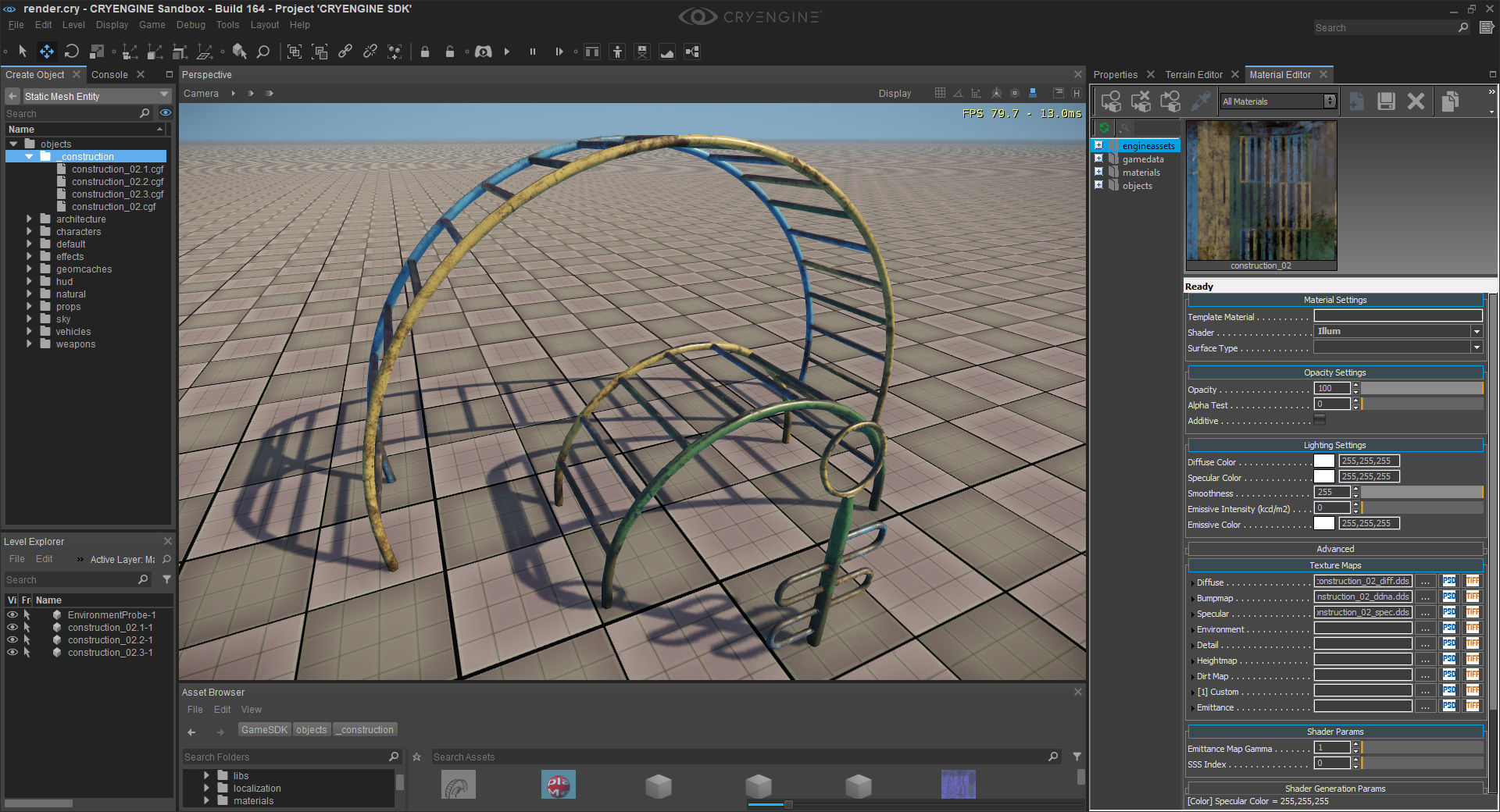 Old Soviet Playground set Low-poly 3D model_7
