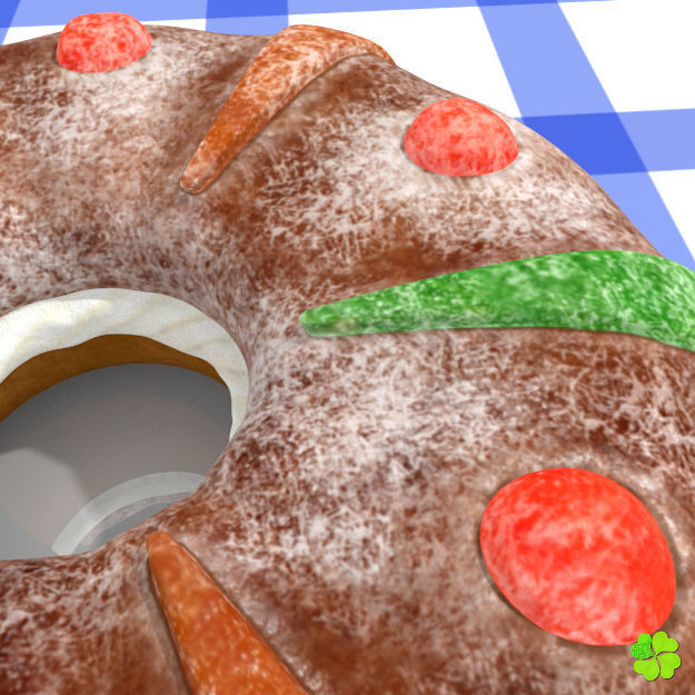 King cake low poly Low-poly 3D model_8