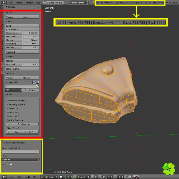 King cake low poly Low-poly 3D model_28