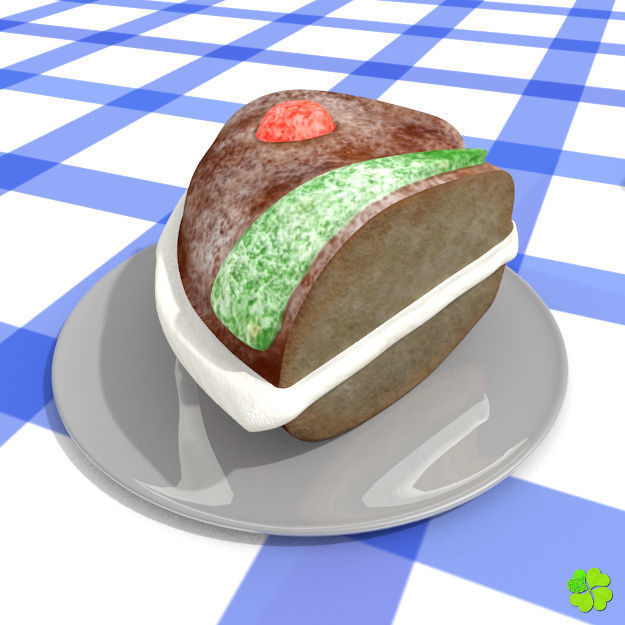 King cake low poly Low-poly 3D model_14