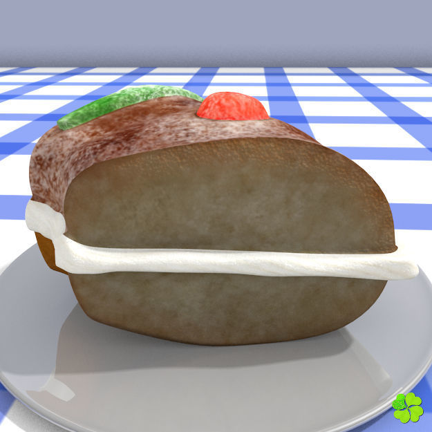 King cake low poly Low-poly 3D model_1