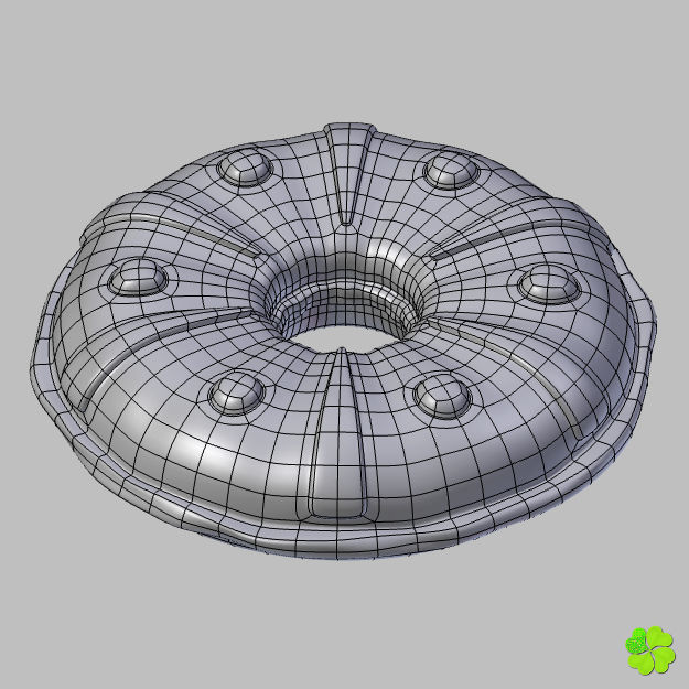 King cake low poly Low-poly 3D model_17