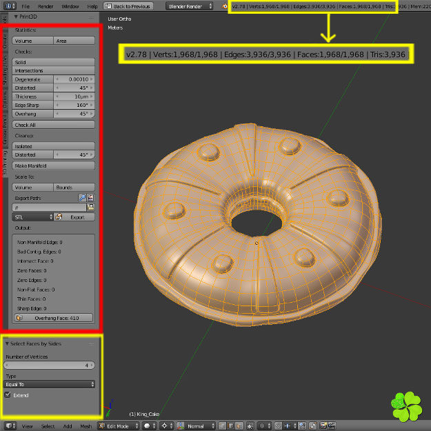 King cake low poly Low-poly 3D model_27