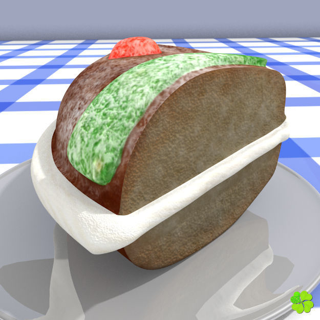 King cake low poly Low-poly 3D model_9