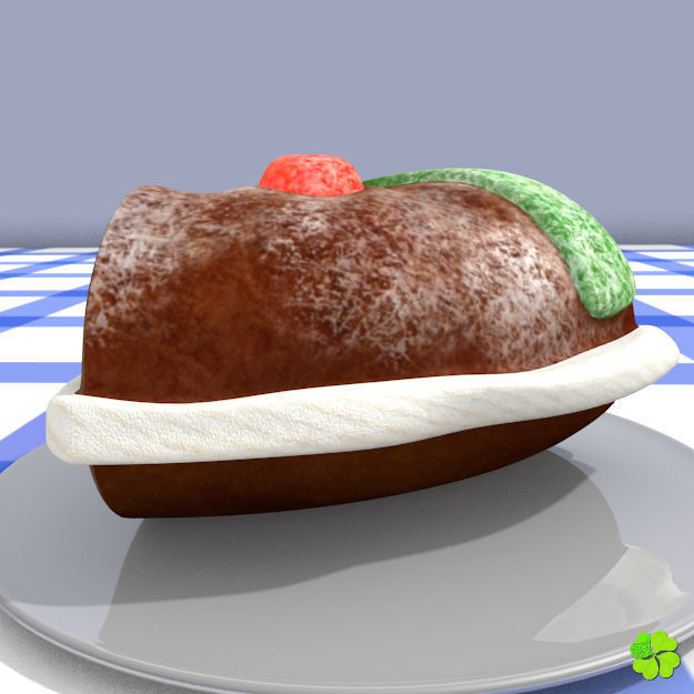 King cake low poly Low-poly 3D model_12