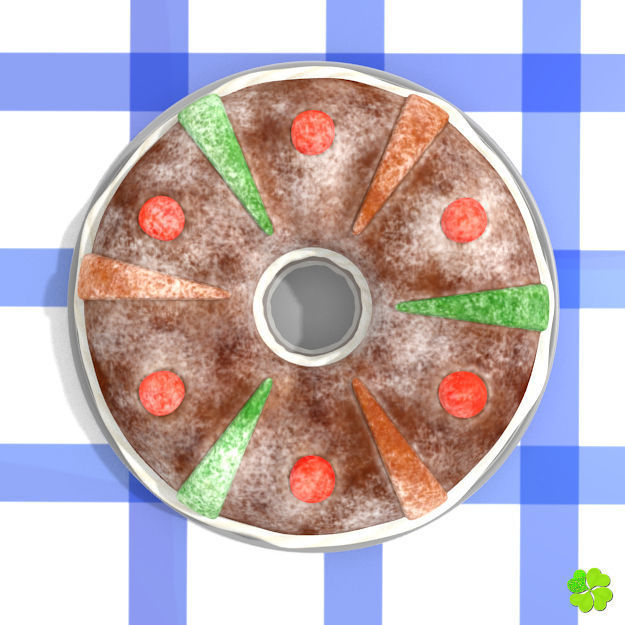 King cake low poly Low-poly 3D model_10