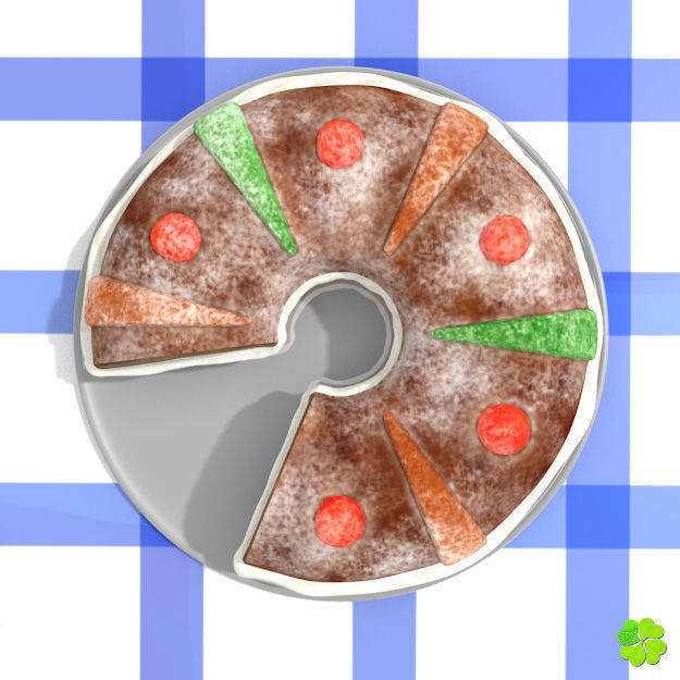 King cake low poly Low-poly 3D model_11