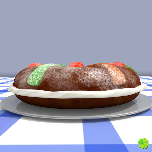 King cake low poly Low-poly 3D model_13