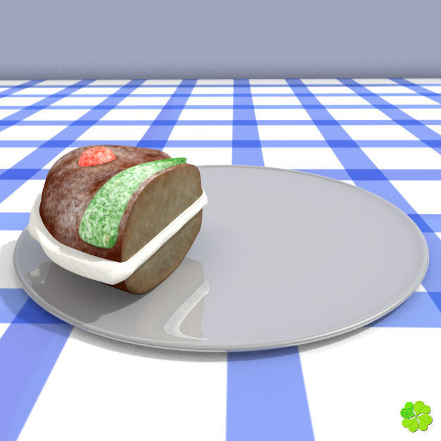 King cake low poly Low-poly 3D model_15
