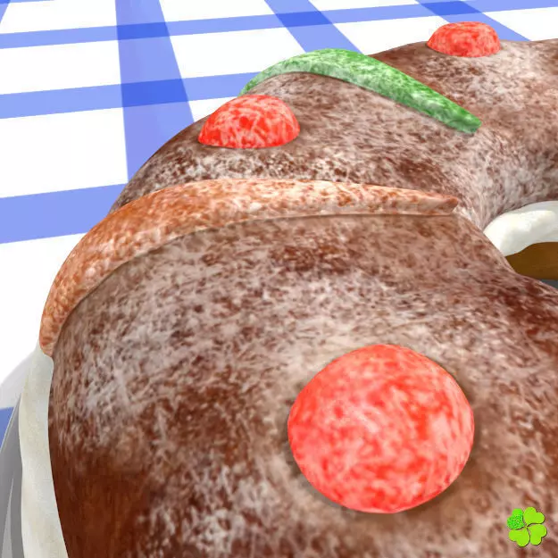 King cake low poly Low-poly 3D model_0