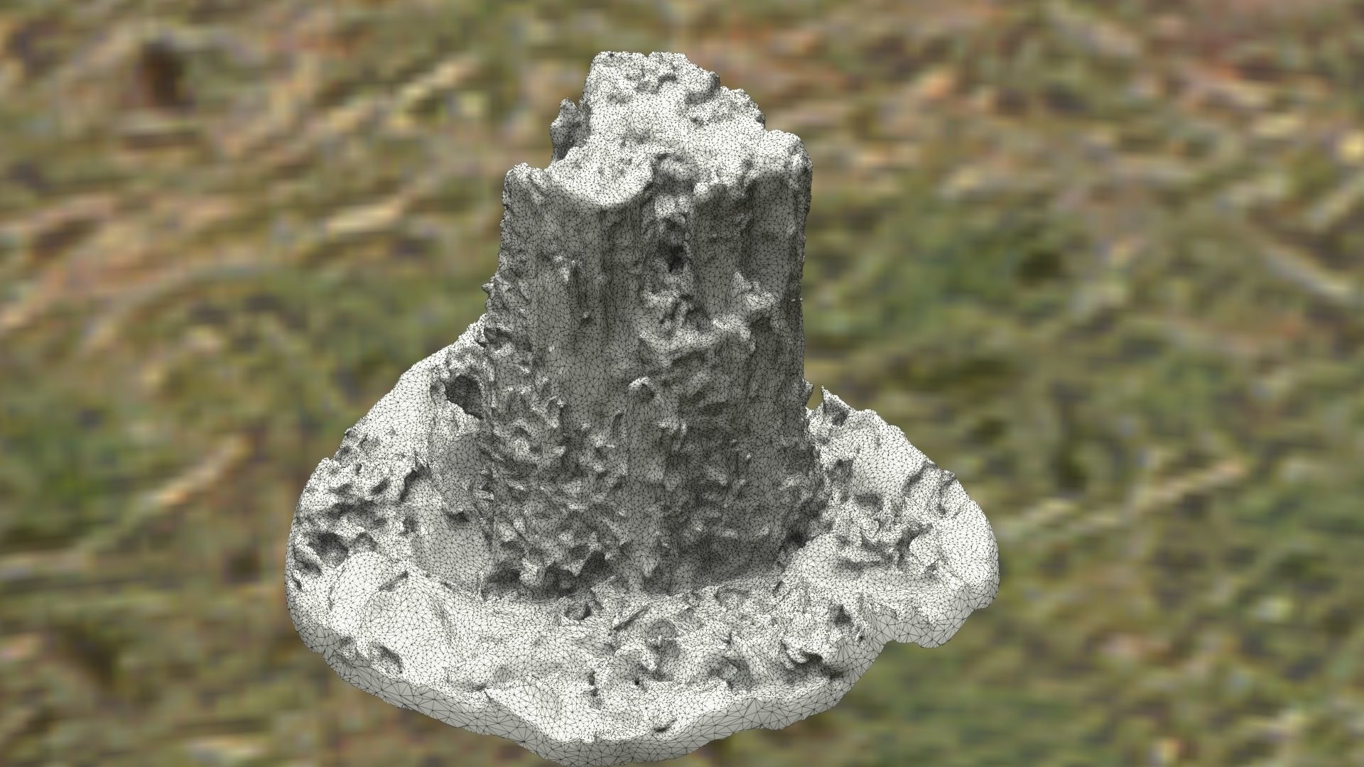 Stump with moss 3D model_4