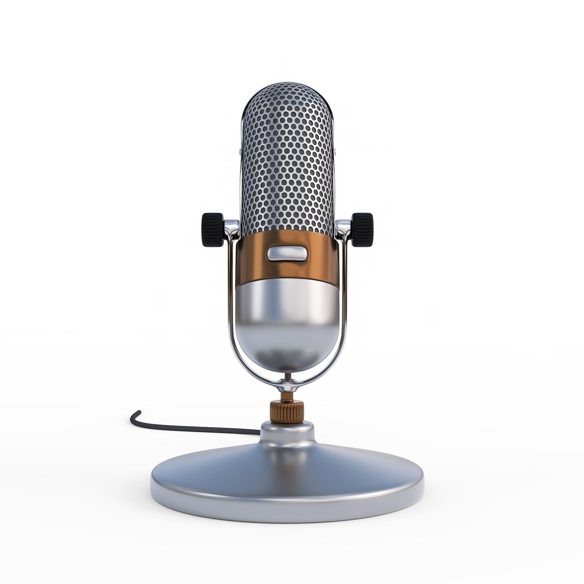 Vintage Microphone 3D model_1
