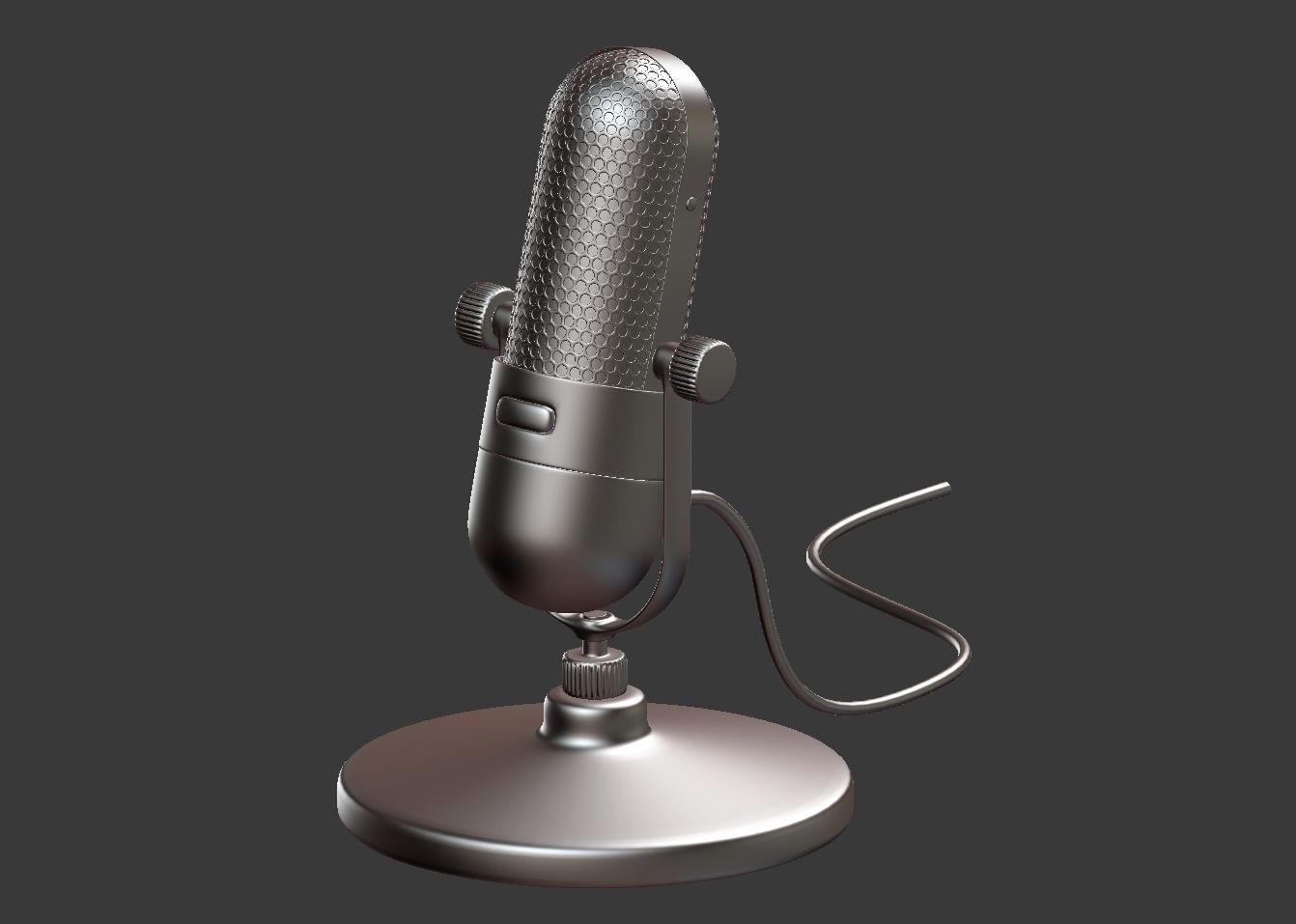 Vintage Microphone 3D model_7