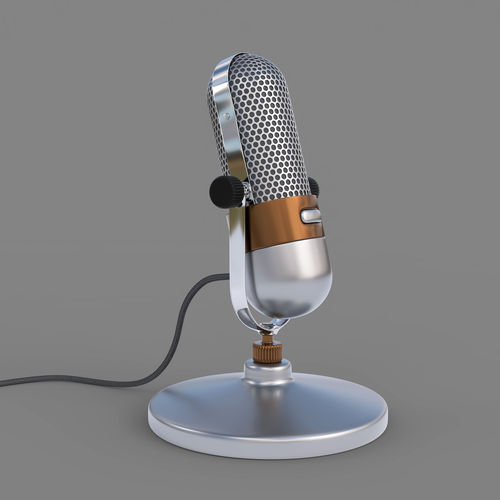 Vintage Microphone 3D model