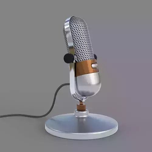 Vintage Microphone 3D model