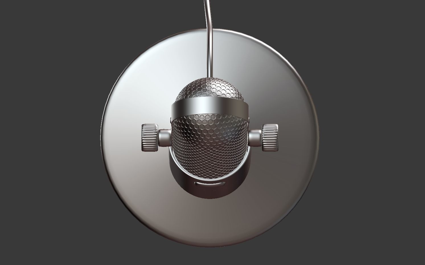 Vintage Microphone 3D model_8
