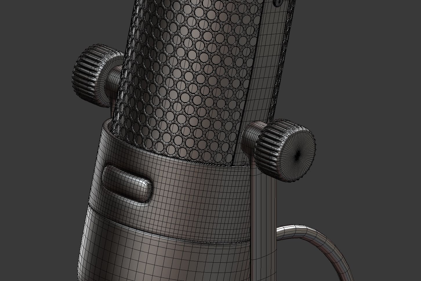 Vintage Microphone 3D model_9