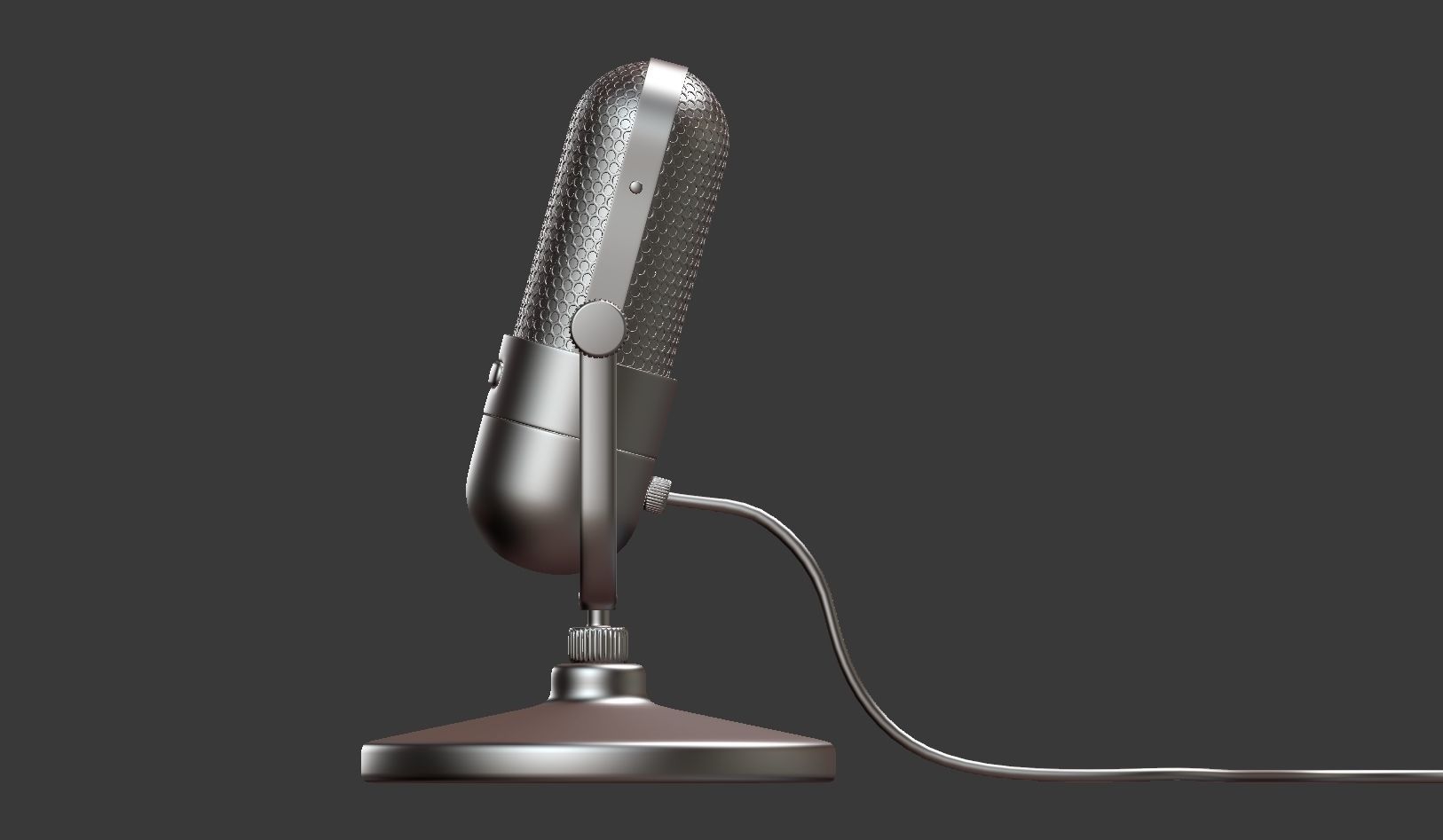 Vintage Microphone 3D model_5