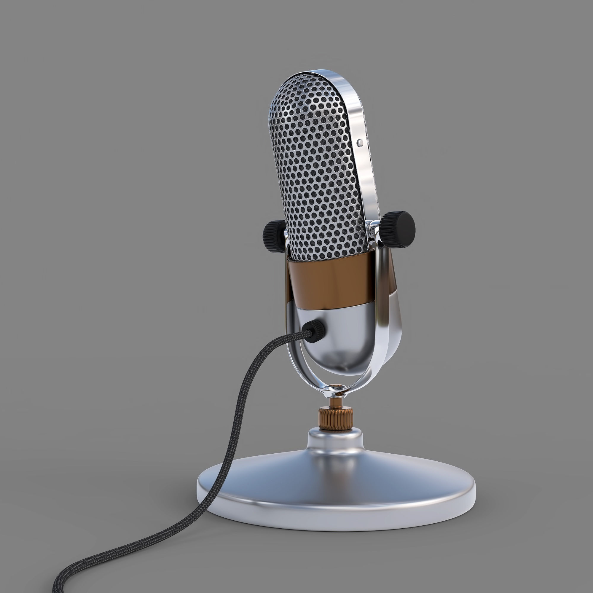 Vintage Microphone 3D model_3