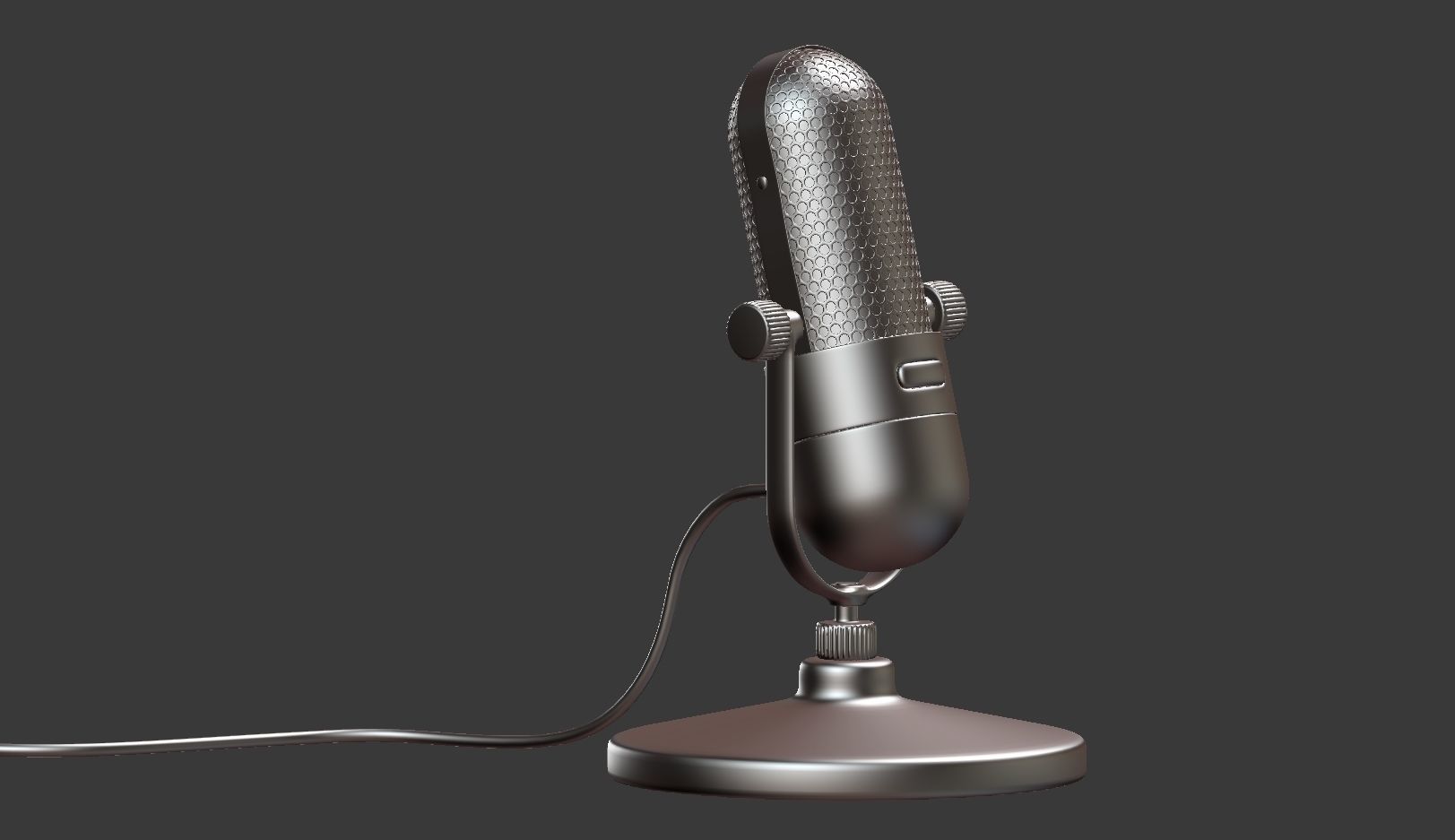 Vintage Microphone 3D model_4
